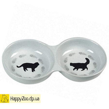 Flamingo Cats миска с рисунком кота для котов, керамика