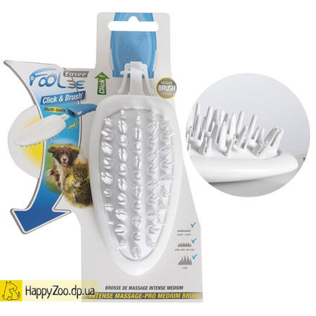 FoOlee Easee Intense Massage Pro Medium Brush сменная насадка-щетка расческа, интенсивный массаж, для любой шерсти