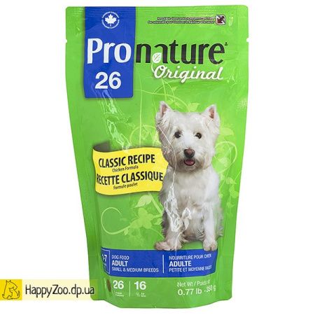 Pronature Original (Пронатюр Ориджинал) Adult Small&Medium; Chicken для взрослых собак средних и малых пород