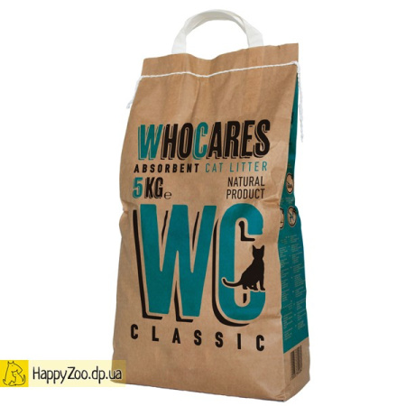 WhoCares Classic) впитывающий наполнитель в кошачий туалет, без запаха WhoCares Classic) впитывающий наполнитель в кошачий туалет, без запаха