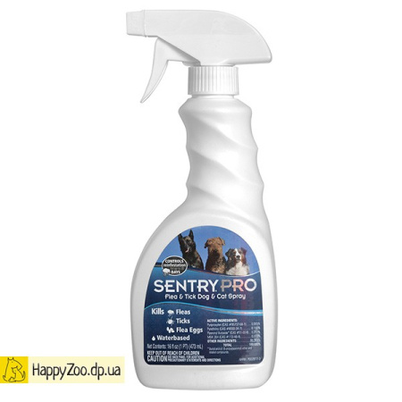 SENTRY PRO cпрей от блох и клещей для собак и кошек